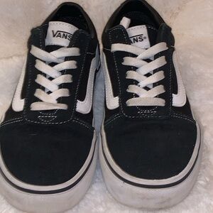Vans Black & White Low Top Skate Sneakers